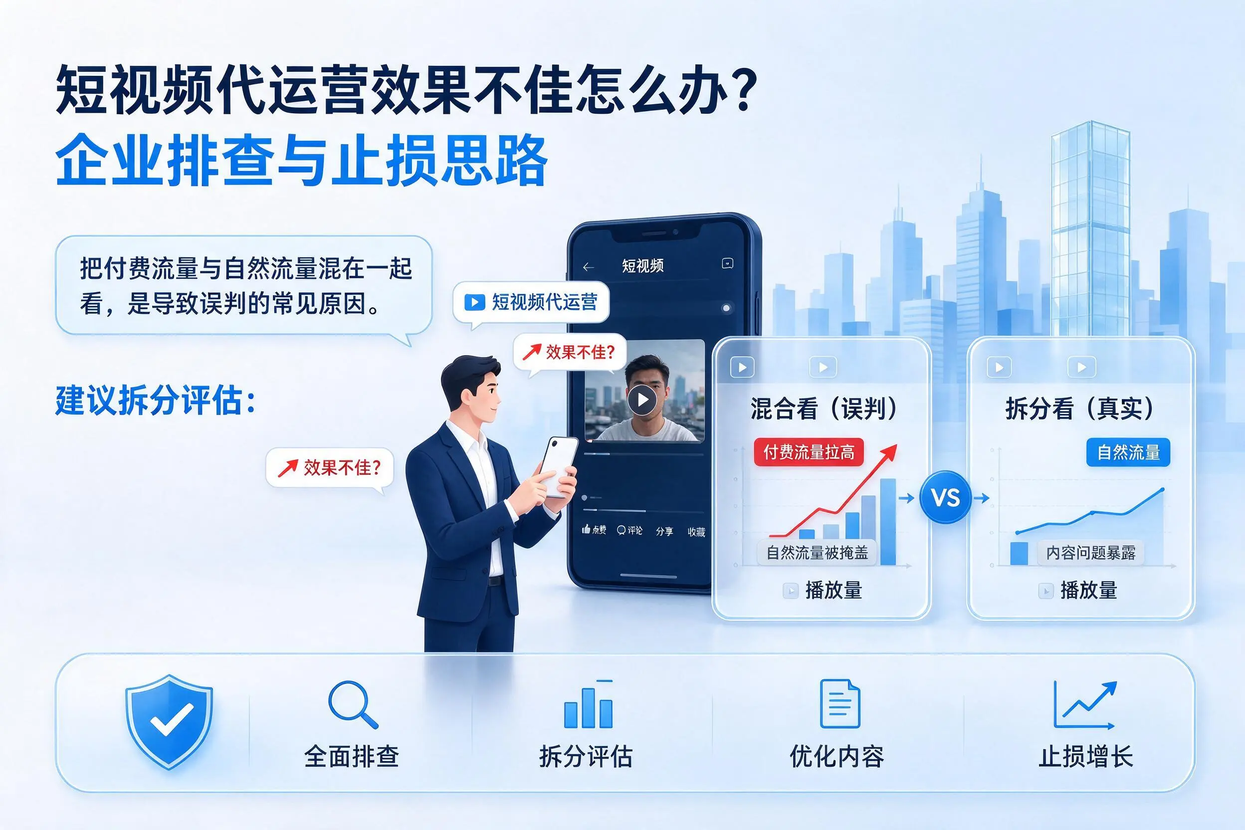 短视频代运营效果不佳怎么办？哈尔滨企业排查与止损思路