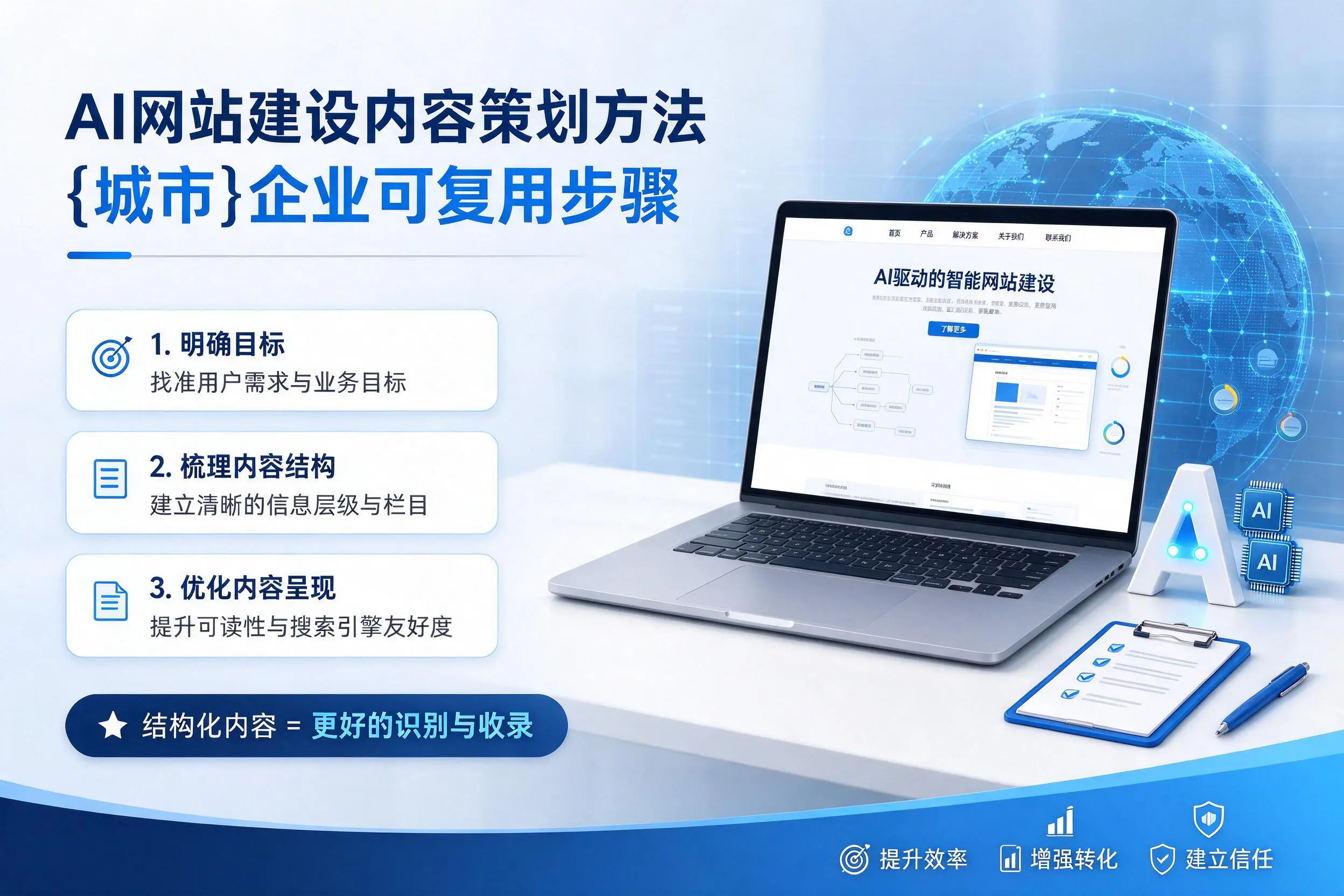 AI网站建设内容策划方法,哈尔滨企业可复用步骤