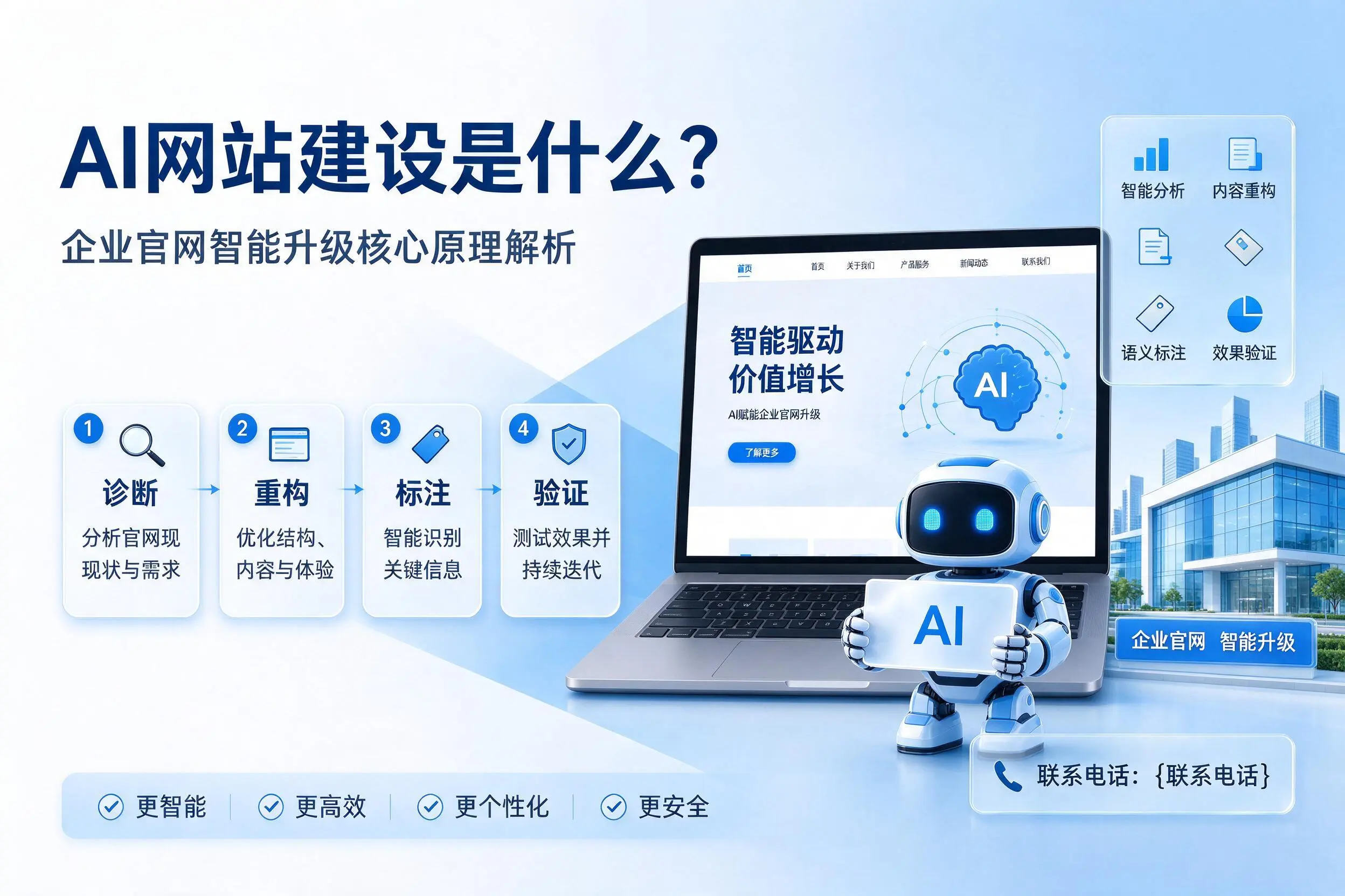 AI网站建设是什么?哈尔滨企业官网智能升级核心原理解析