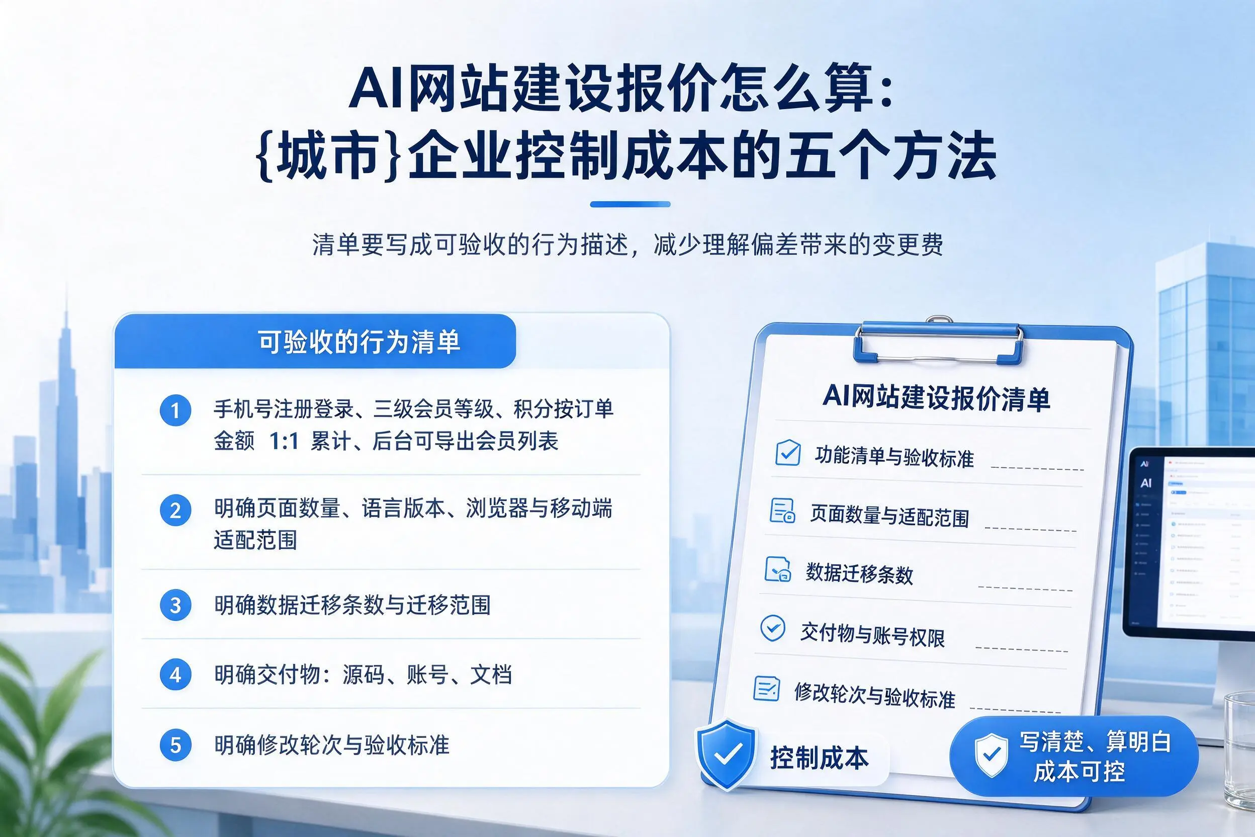 AI网站建设报价怎么算：哈尔滨企业控制成本的五个方法